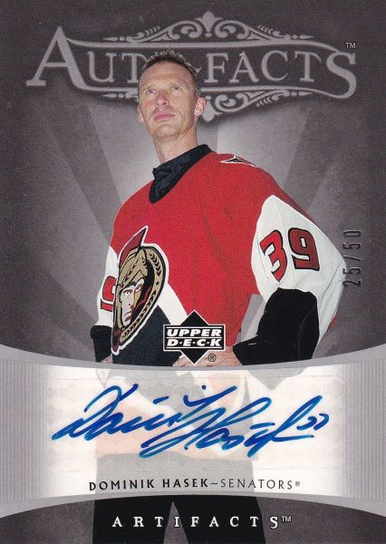 AUTO karta DOMINIK HAŠEK 05-06 Artifacts Autofacts Silver /50