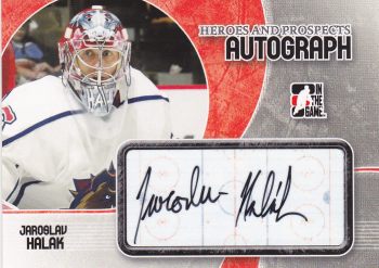 AUTO karta JAROSLAV HALÁK 07-08 Heroes and Prospects Autograph číslo A-JH