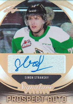 AUTO RC karta SIMON STRÁNSKÝ 15-16 Leaf Signature Series Prospect Auto 