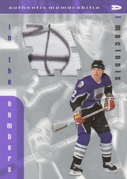 patch karta AL MacINNIS 99-00 BAP Memorabilia In the Numbers číslo I-13