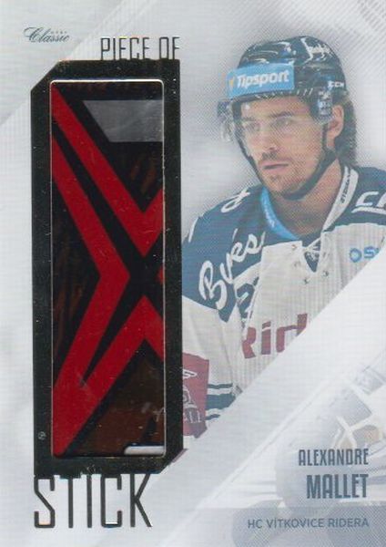 stick karta ALEXANDRE MALLET 19-20 OFS Classic Ser. 2 Piece of Stick Rainbow /5
