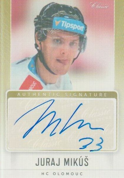 AUTO karta JURAJ MIKUŠ 16-17 OFS Classic Ser. 1 Authentic Signature /39