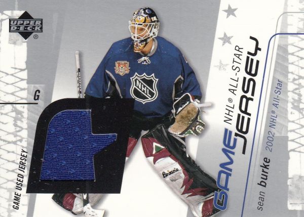jersey karta SEAN BURKE 02-03 UD All-Star Game Jersey číslo AS-SB