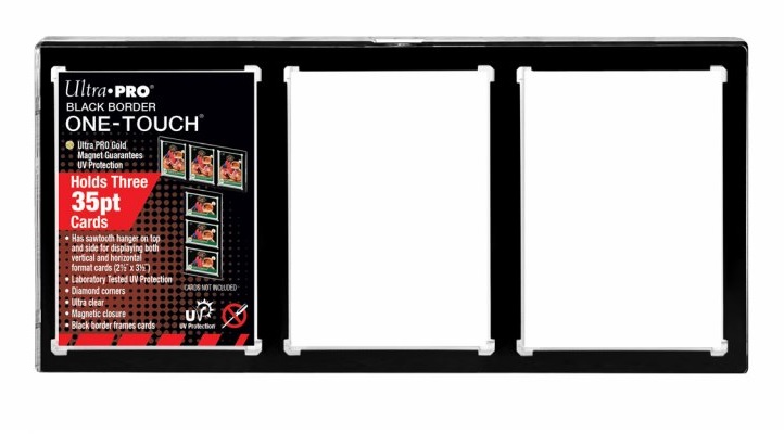 35PT 3-Card Black Border UV ONE-TOUCH Magnetic Holder