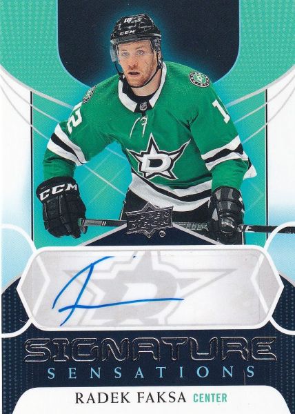 AUTO karta RADEK FAKSA 20-21 UD Ser. 1 Signature Sensations číslo SS-RF