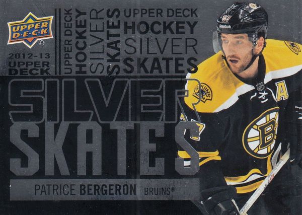 insert karta PATRICE BERGERON 12-13 UD Ser. 1 Silver Skates číslo SS3
