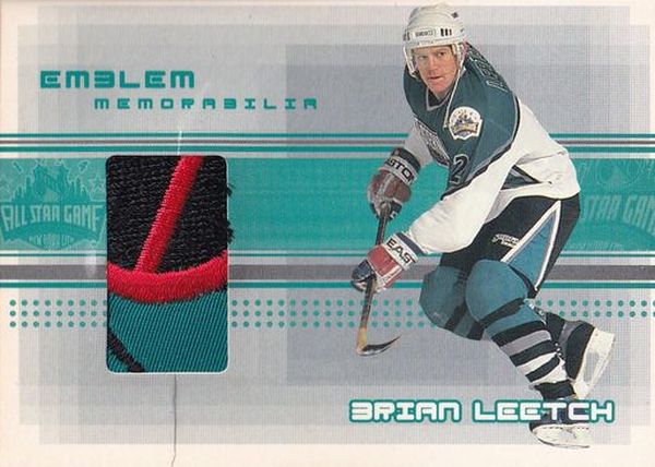 patch karta BRIAN LEETCH 00-01 BAP Memorabilia Emblem Patch číslo E-38