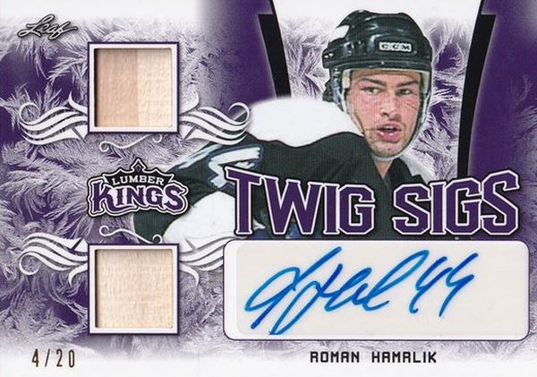 AUTO stick karta ROMAN HARMLÍK 19-20 Leaf Twig Sigs Purple /20