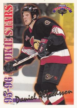 insert RC karta DANIEL ALFREDSSON 96-97 Topps Picks Rookie Stars číslo RS1