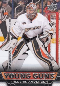 insert RC karta FREDERIK ANDERSEN 13-14 UD Ser. 2 Young Guns číslo 462