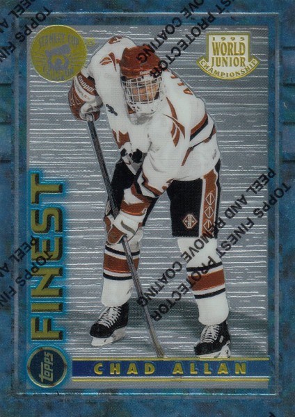 insert karta CHAD ALLAN 94-95 Topps Finest WJC Super Team Winners číslo 147