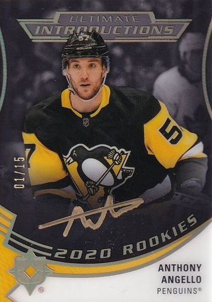 AUTO RC karta ANTHONY ANGELLO 20-21 UD Ultimate Introductions Onyx Black /15